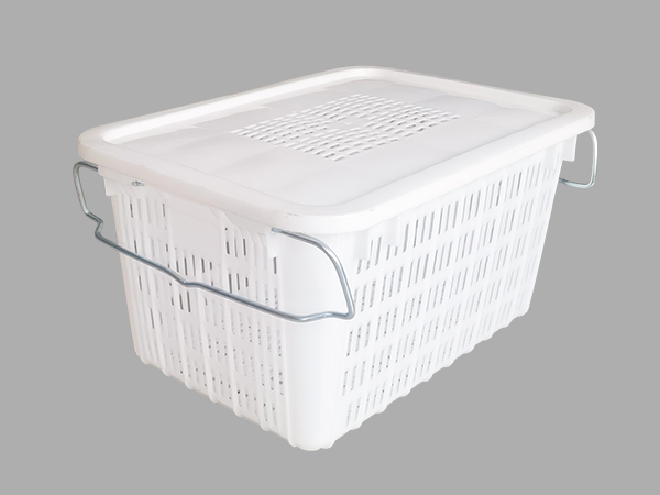 YL-710-380周轉籮帶鐵把手帶蓋（封口款）